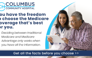 You have the freedom to choose the best Medicare coverage for you. Image of doctor and patient smiling and talking